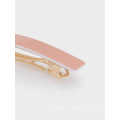 Rectangular Shape Coral Color Plain Hair Clip Can Custom All Color